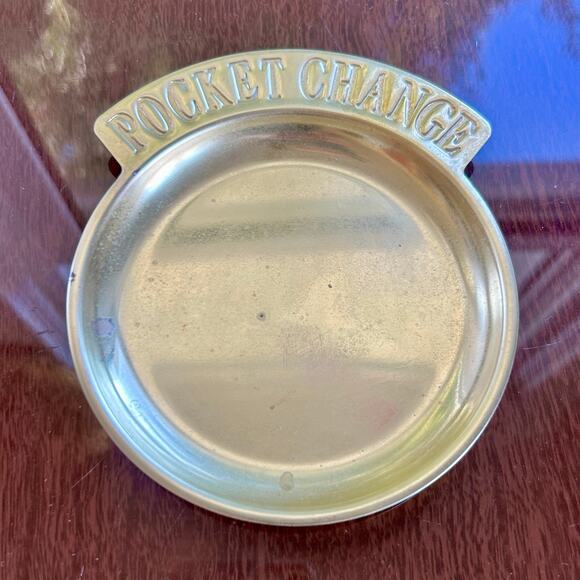 Vintage Brass Pocket Change Dish - 5.5” in Length - Picture 1 of 7